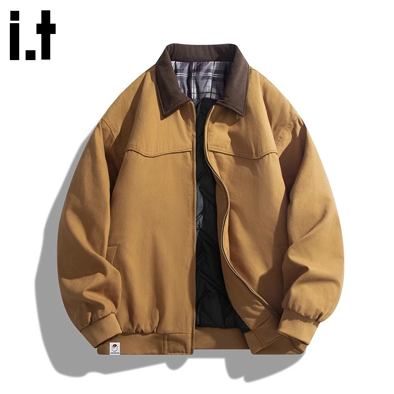 i.t:CHOCOOLATE美式工装棉衣夹克男士秋冬新款高级感加厚休闲外套