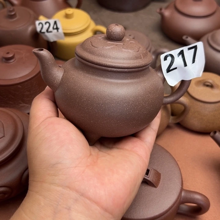 单***哥茶壶紫砂紫泥半手工260cc左右瑕疵
