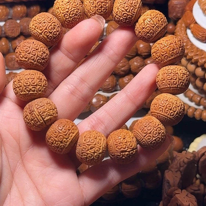 桃核手串回文18尺寸