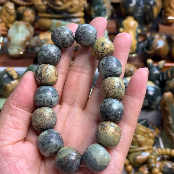 岫岩河磨玉（透闪石质玉）手把件未镶嵌