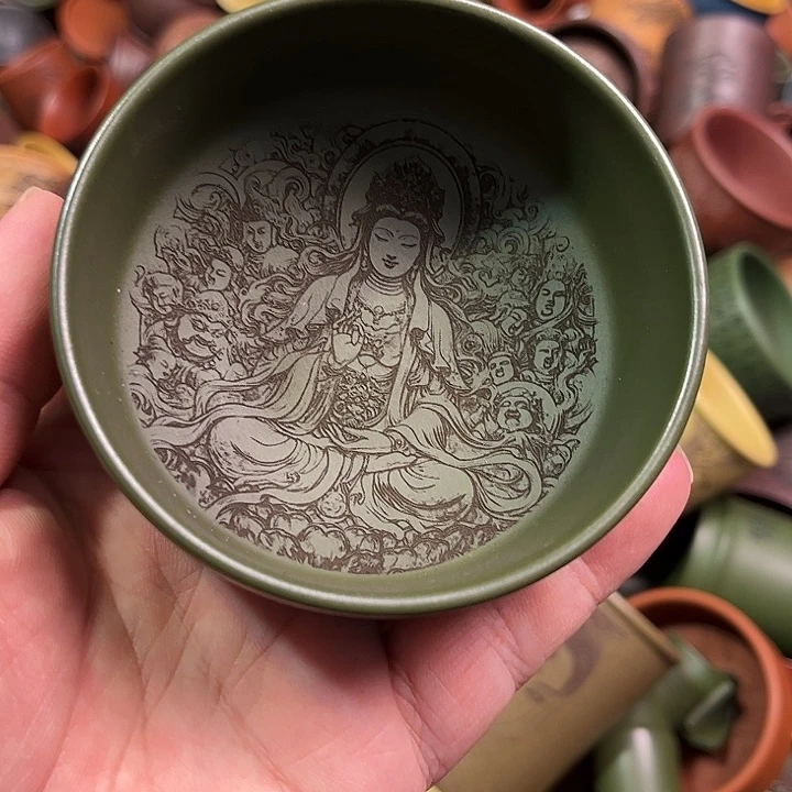 紫砂茶杯全手工紫砂主人杯