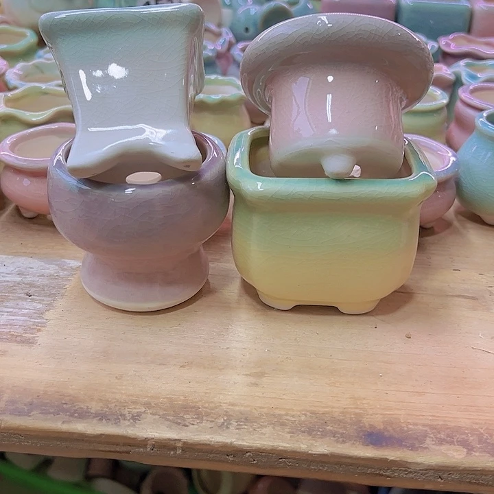 陶瓷花盆当场满12包邮