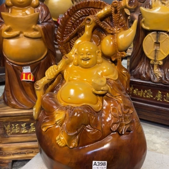 心****香樟木雕刻人物摆件