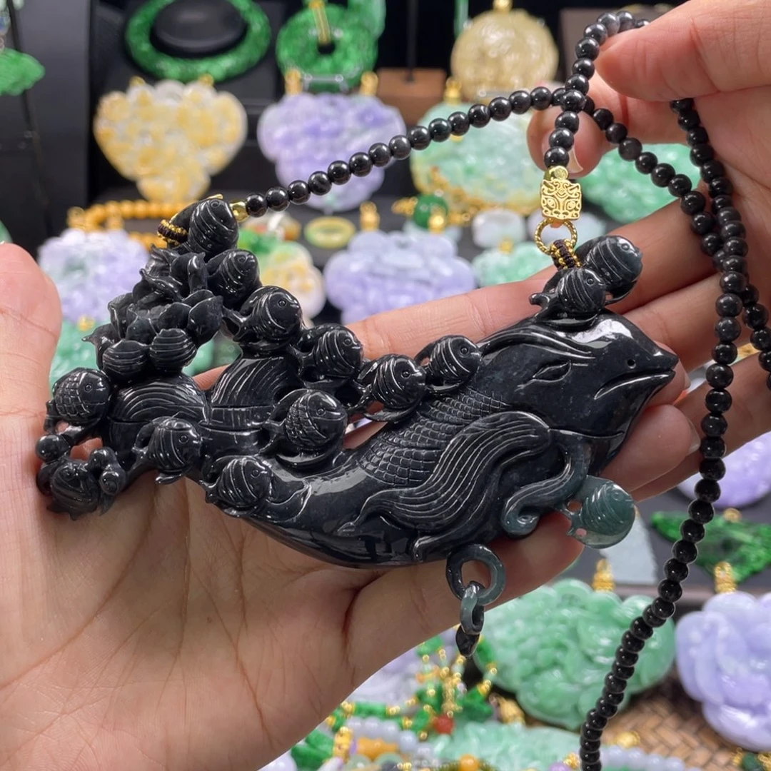 翡翠未镶嵌颈饰代编织