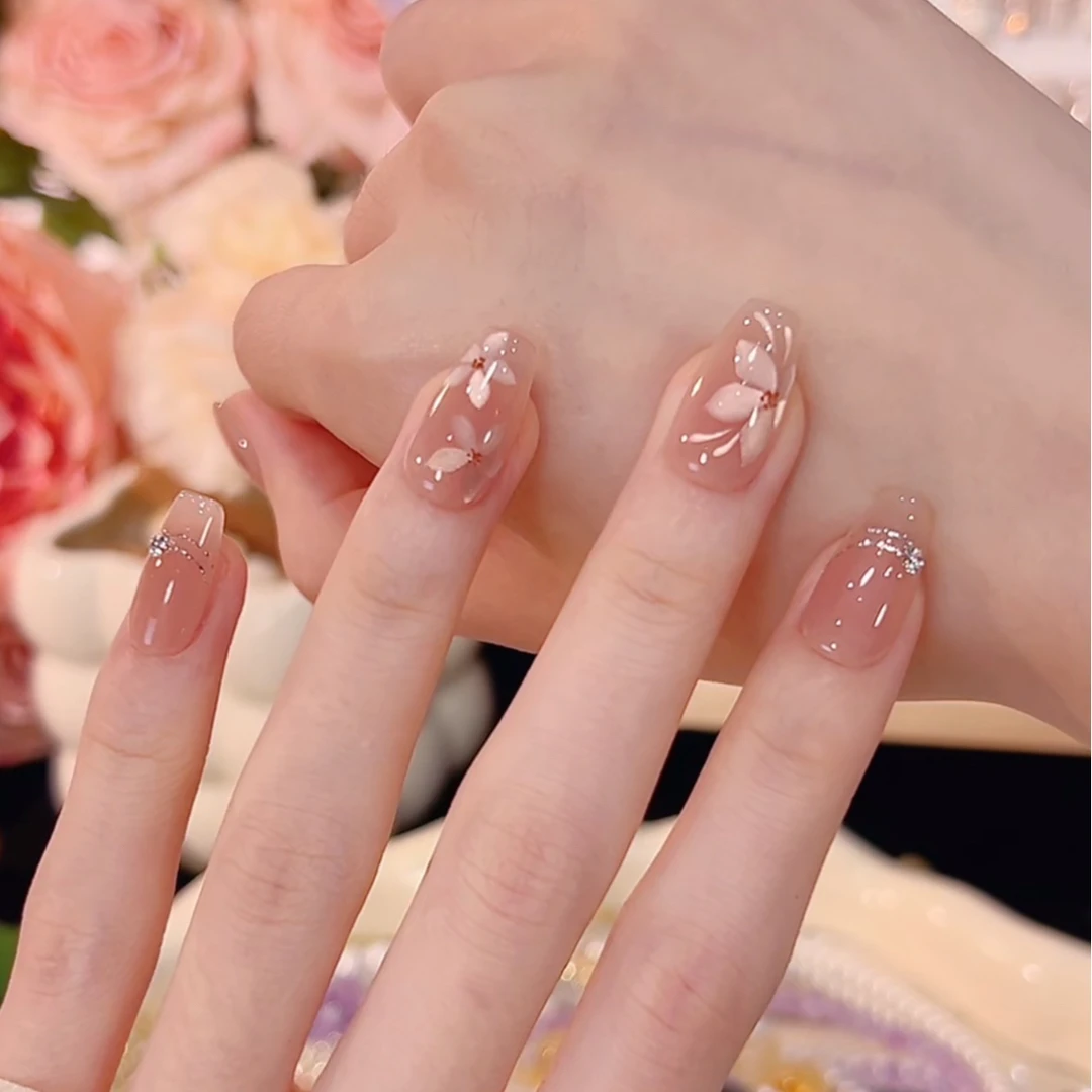 【腊梅】JY纯纯子专属~高级~纯手工气质款光疗美甲猫眼带钻