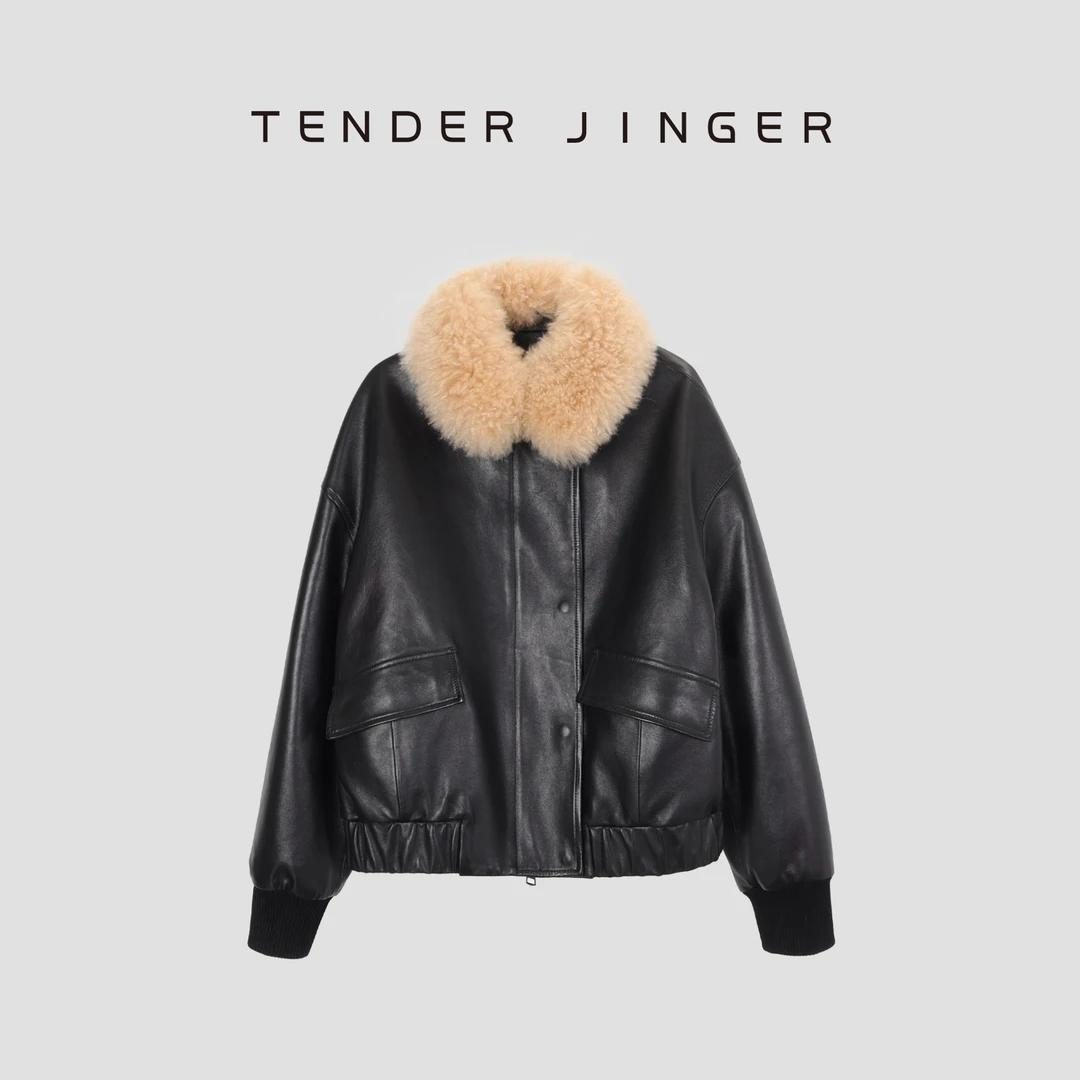 【黑标】山羊绒皮毛领绵羊皮棉服外套T44MDD79915