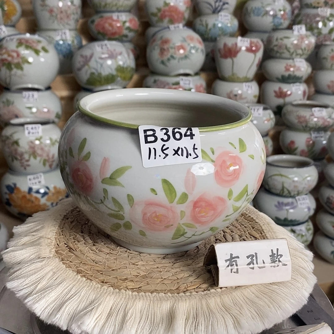 景德镇瓷韵手工陶瓷花盆 B364