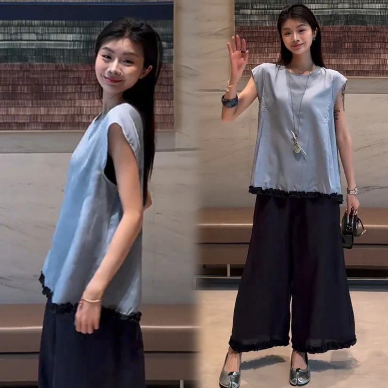 设计感潮流夏季时尚气质新款好看慵懒风日常休闲百搭宽松女士套装