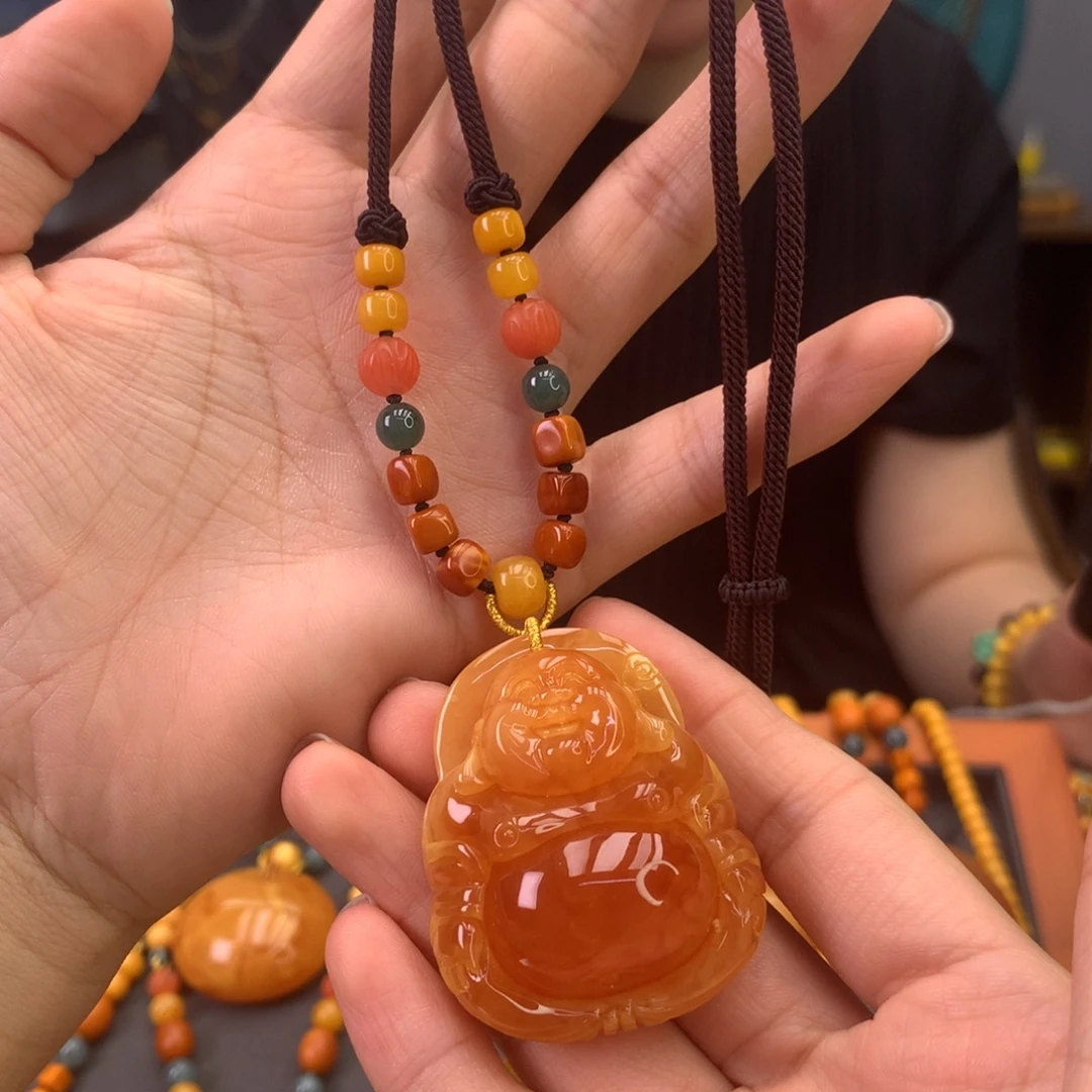 蜜蜡颈饰未镶嵌天然