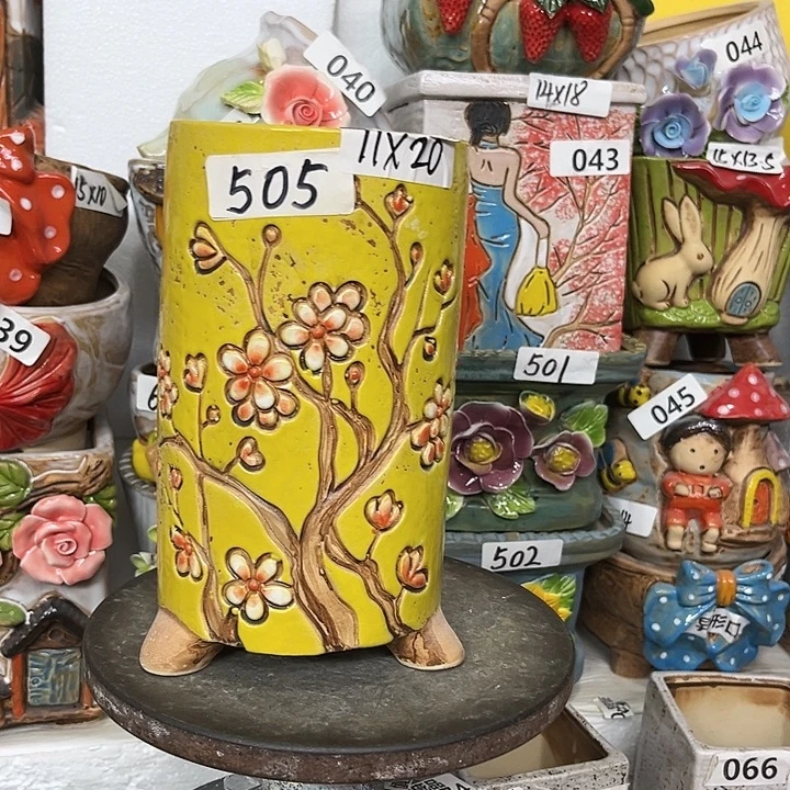 粗陶材质多肉花盆