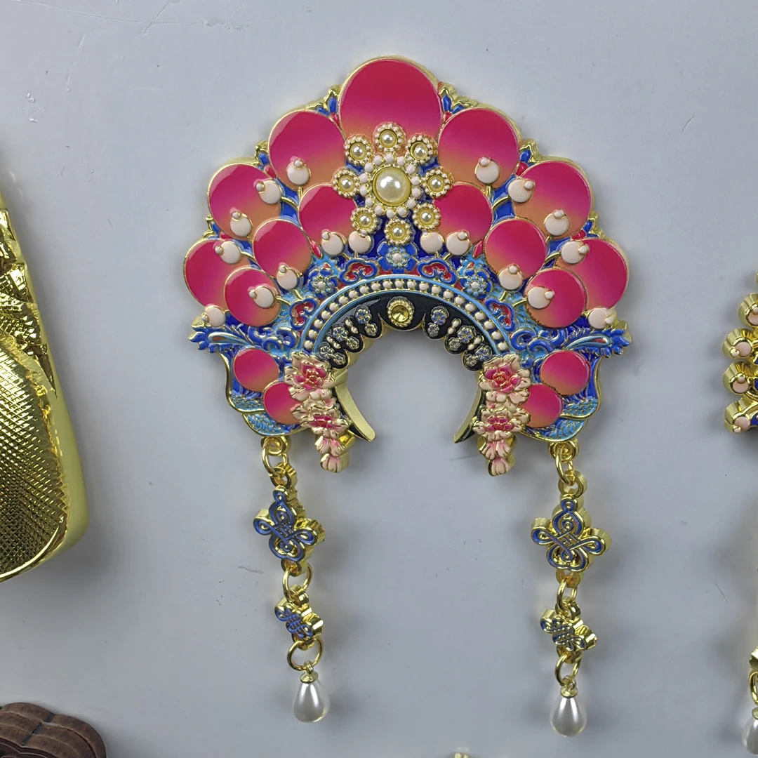 梅派凤冠金属冰箱贴磁铁凤冠冰箱贴（穆桂英挂帅款）