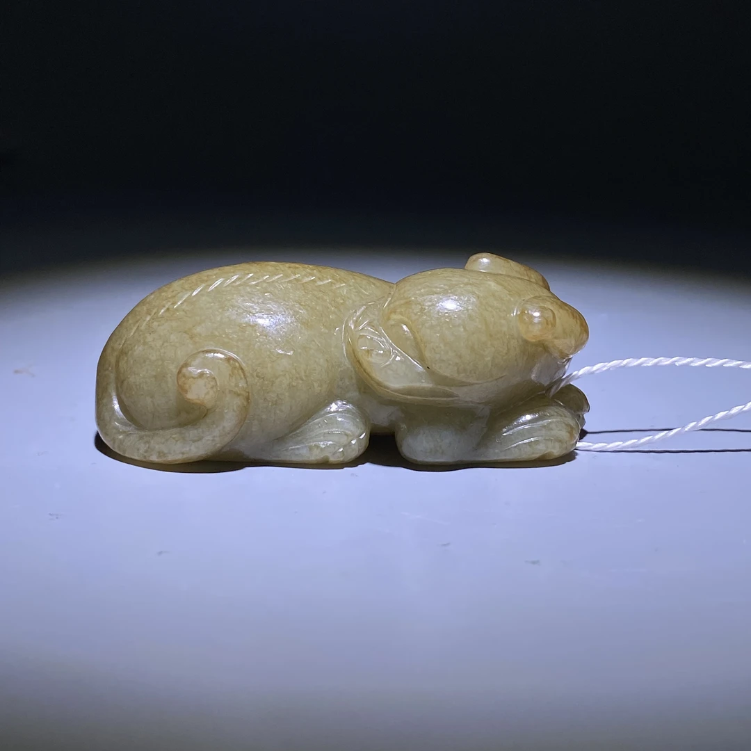 清-古玉貔貅手把2505270048