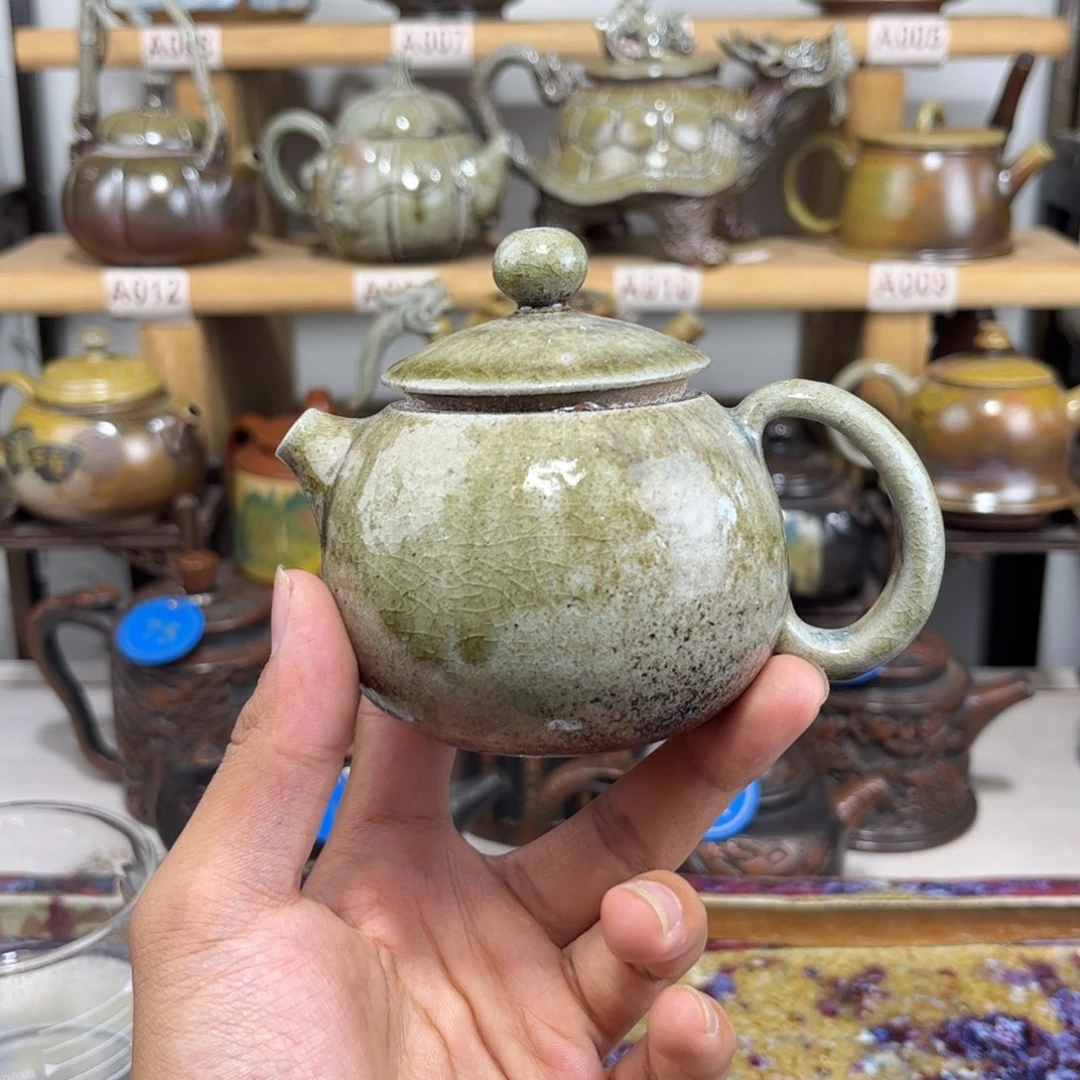 建水紫陶柴烧放漏福利款，建水紫传承纯裸坯柴烧