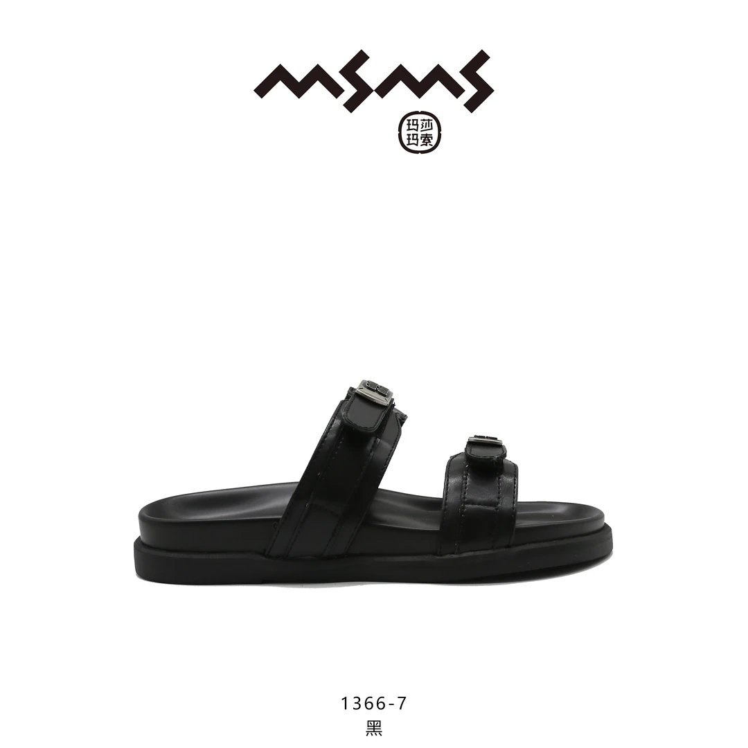 【玛莎玛索】1366-7夏季新款时尚休闲百搭外穿厚底平底女鞋拖鞋