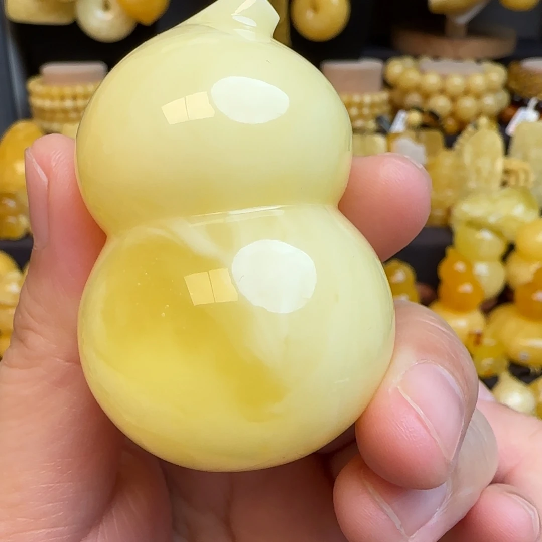琥珀吊坠(不含链)未镶嵌天然蜜蜡葫芦