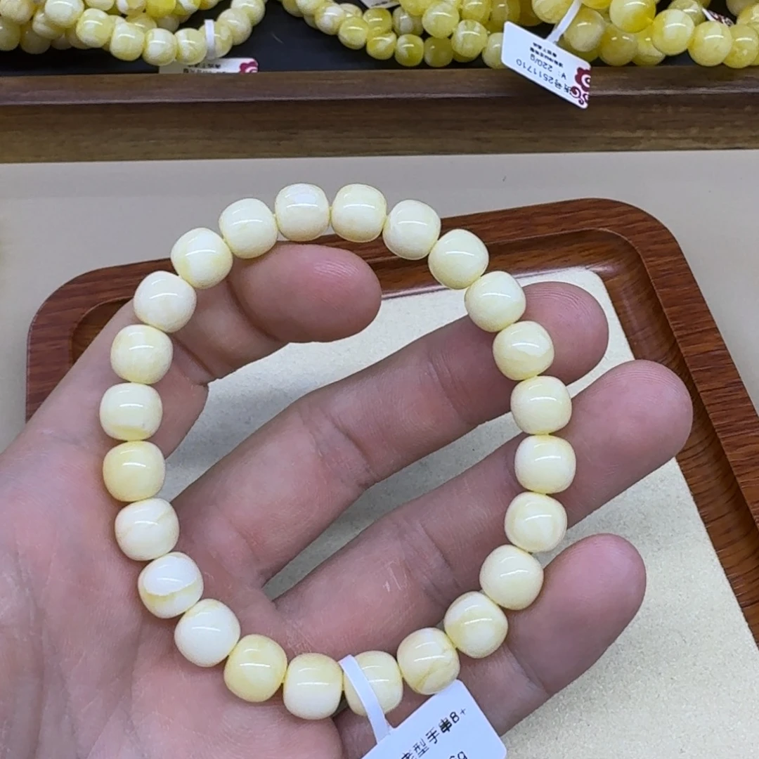 琥珀未镶嵌手链精工老型手串