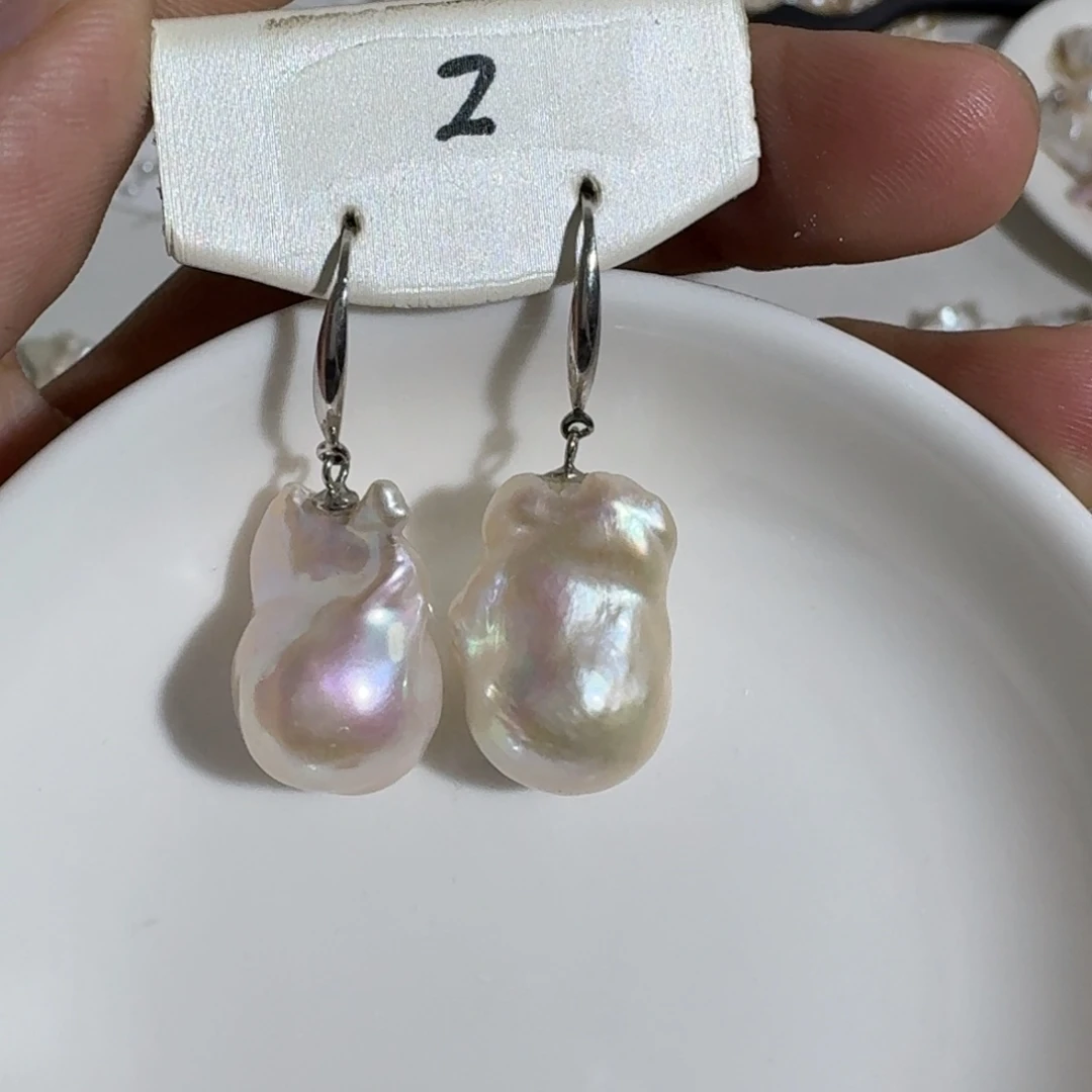 耳饰淡水珍珠银S925镶嵌