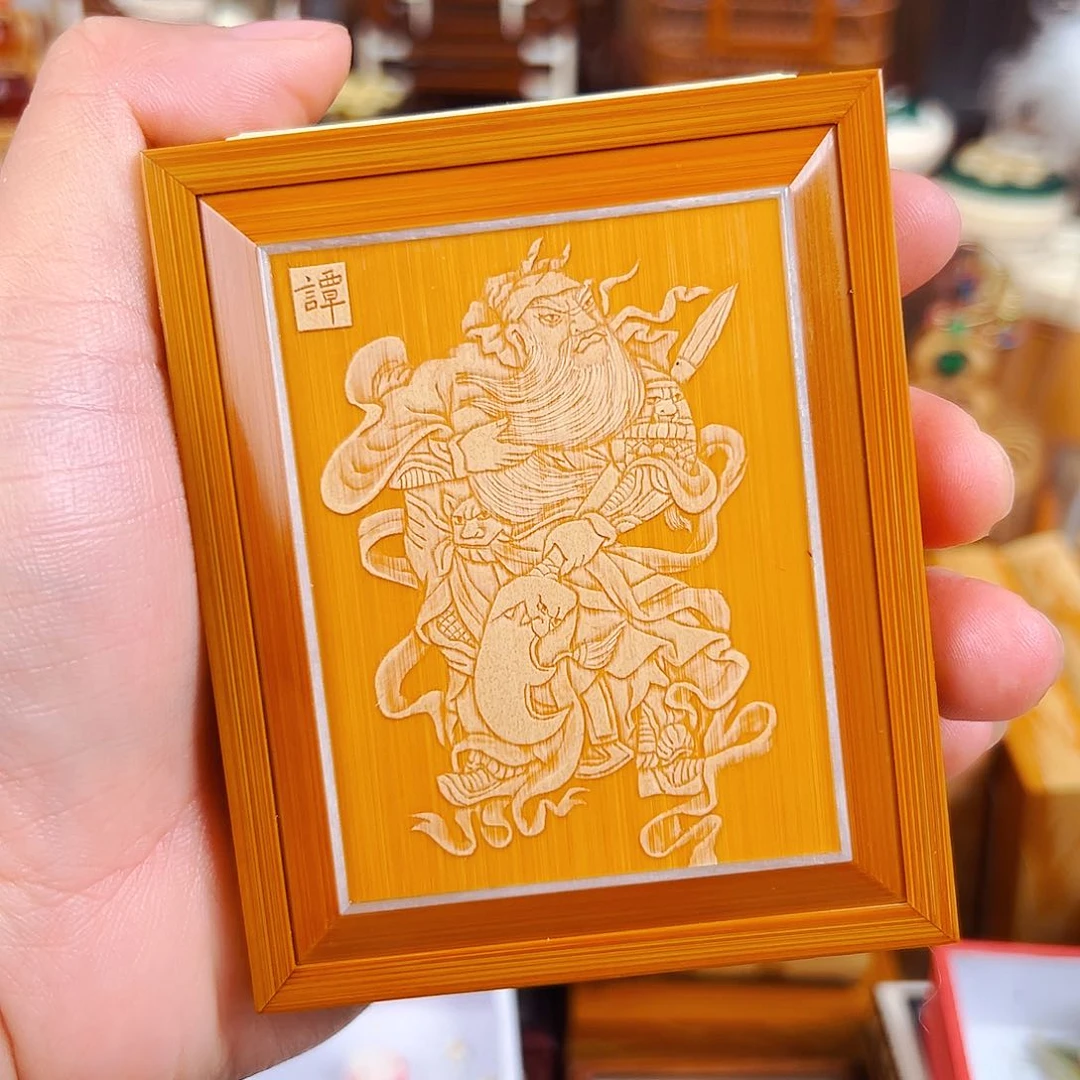 竹关羽大刀图黄蛉盒➕大黄蛉