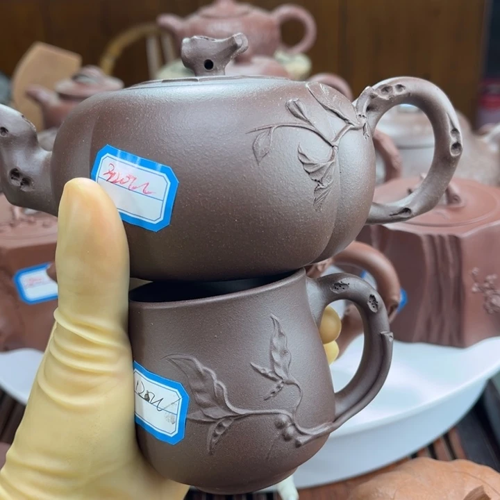 茶壶紫砂紫砂花茶
