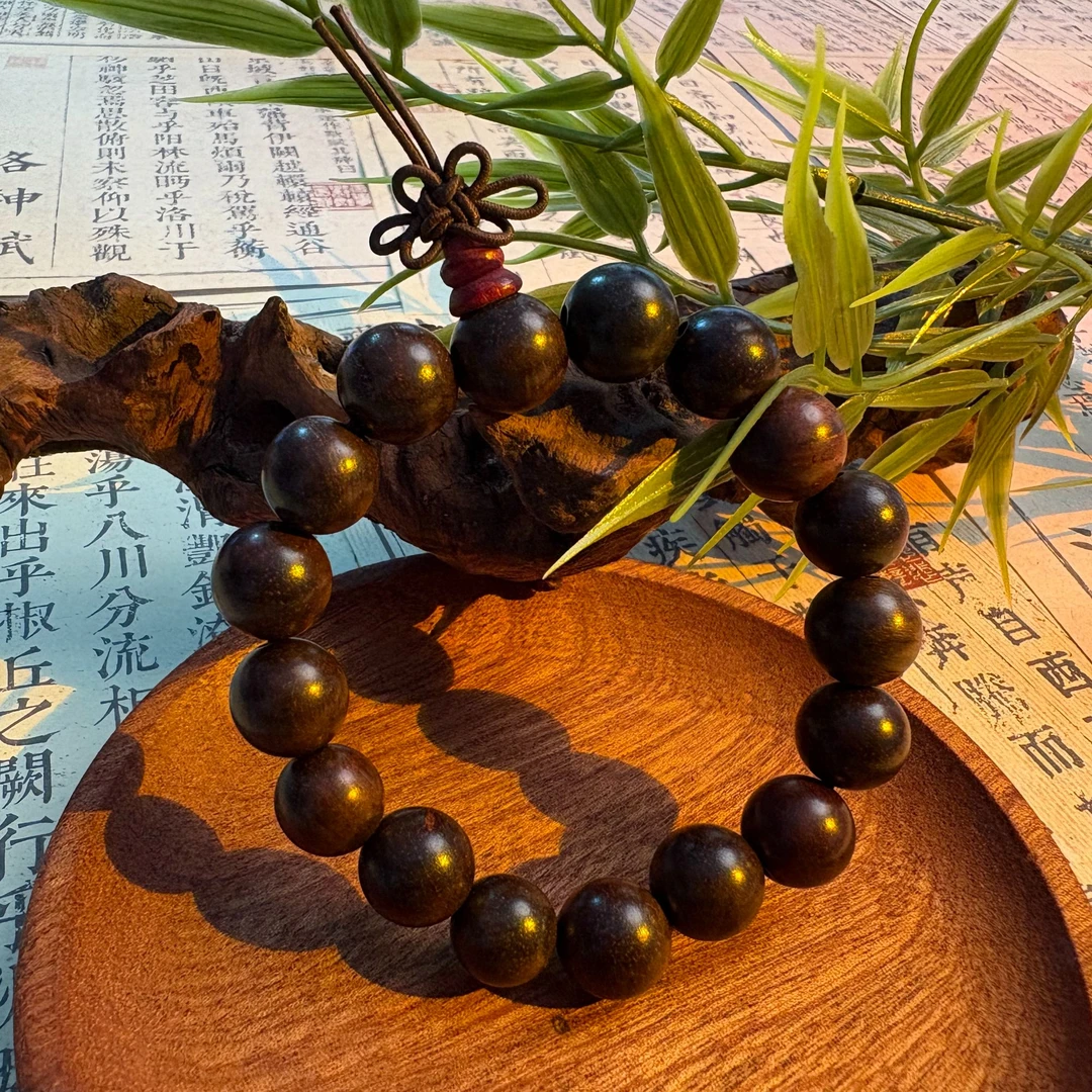 【夜莺-】红酸枝12mm盘玩女男手串饰品手链X5-016