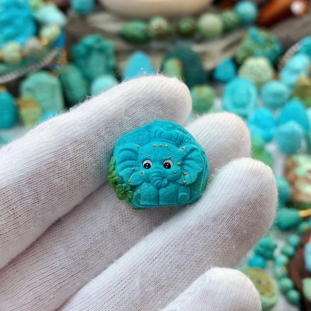 绿松石未镶嵌珠宝半成品