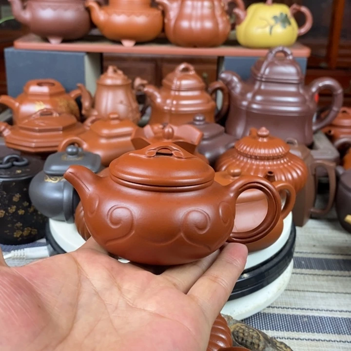 茶壶紫砂仿古如意120-220cc原矿朱泥特价