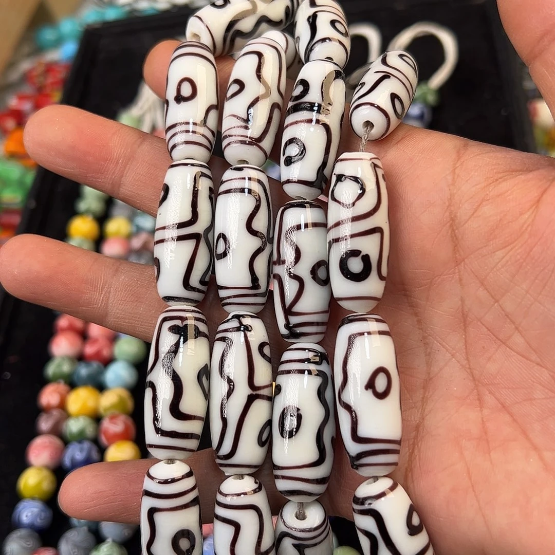 琉璃非金属57 白色天珠琉璃