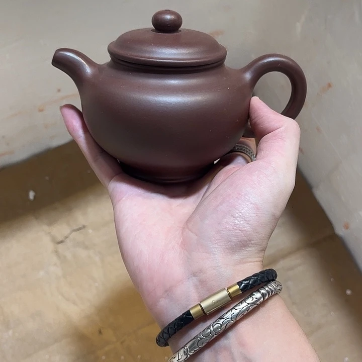茶壶紫砂深井紫泥 掇只瑕
