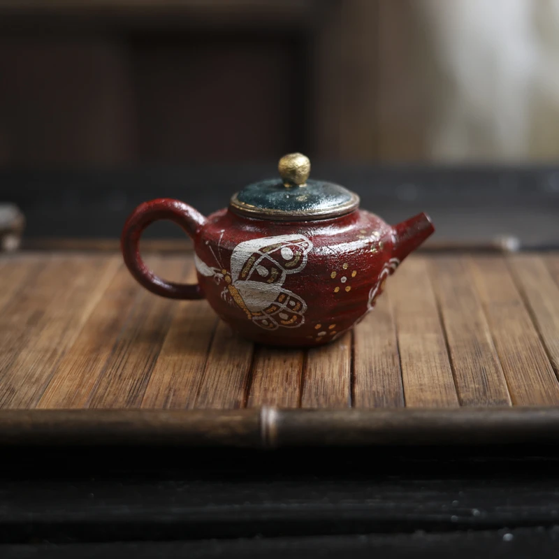 【见珊】炼陶-蝴蝶壶（100ml）（蕉白S0684）