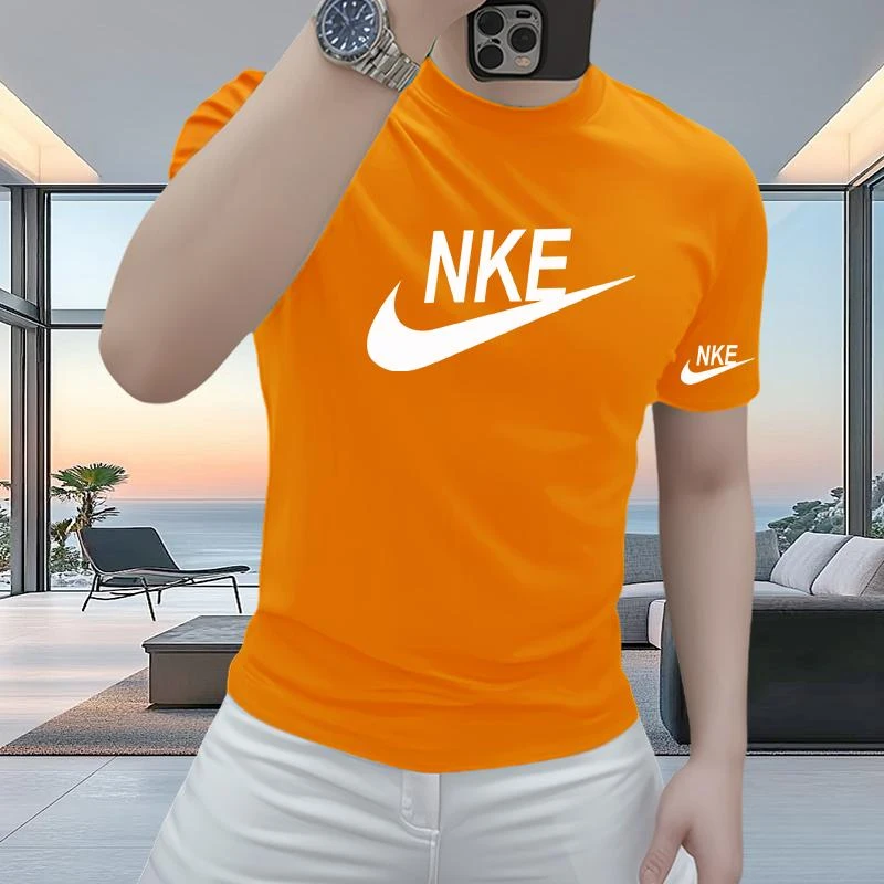 2025夏季新款高品质男士纯棉短袖t恤时尚休闲轻奢百搭圆领半袖T恤