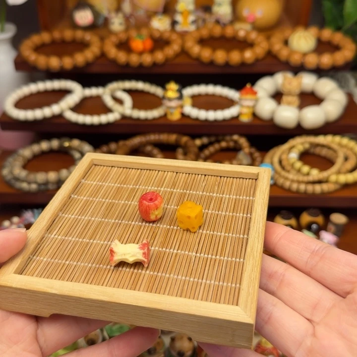 猴头核桃吊坠根付苹果苹果核奶酪