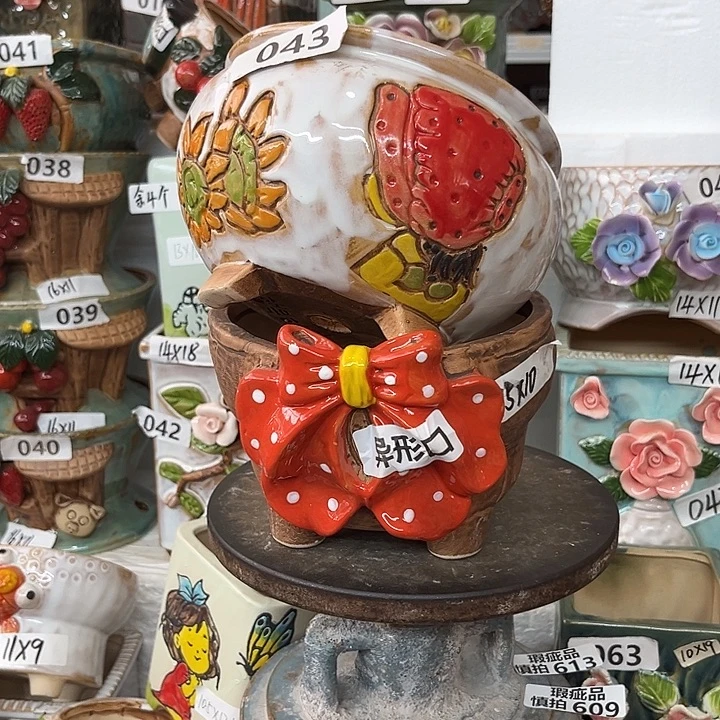紫砂花盆粗陶材质多肉花盆