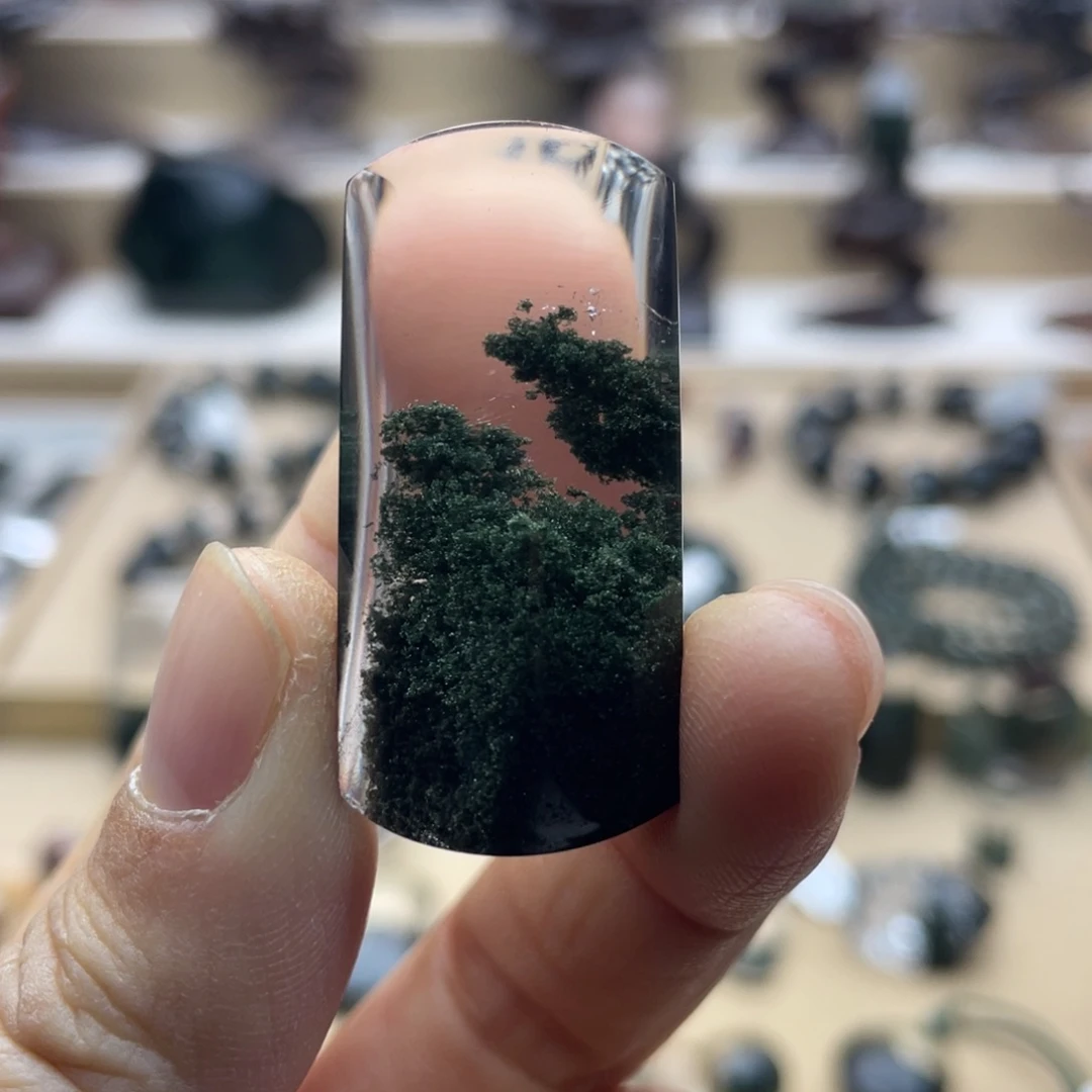 颈饰水晶未镶嵌绿幽灵聚宝盆无事牌