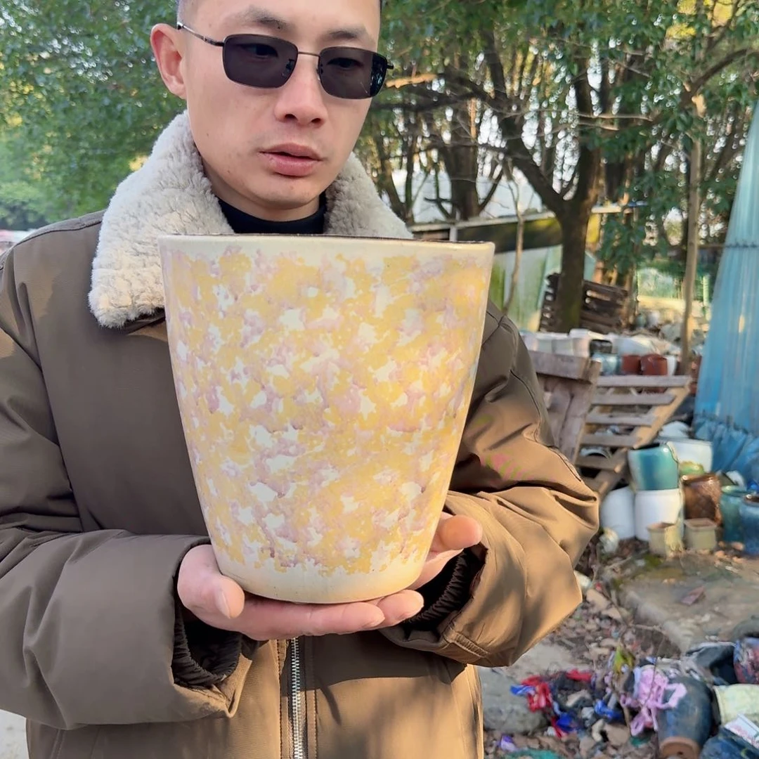 紫砂摆件口21高22（一个朝阳扁盆