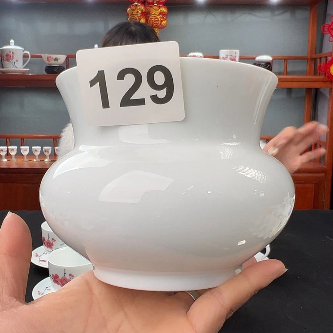 柴窑素胎渣斗 微瑕