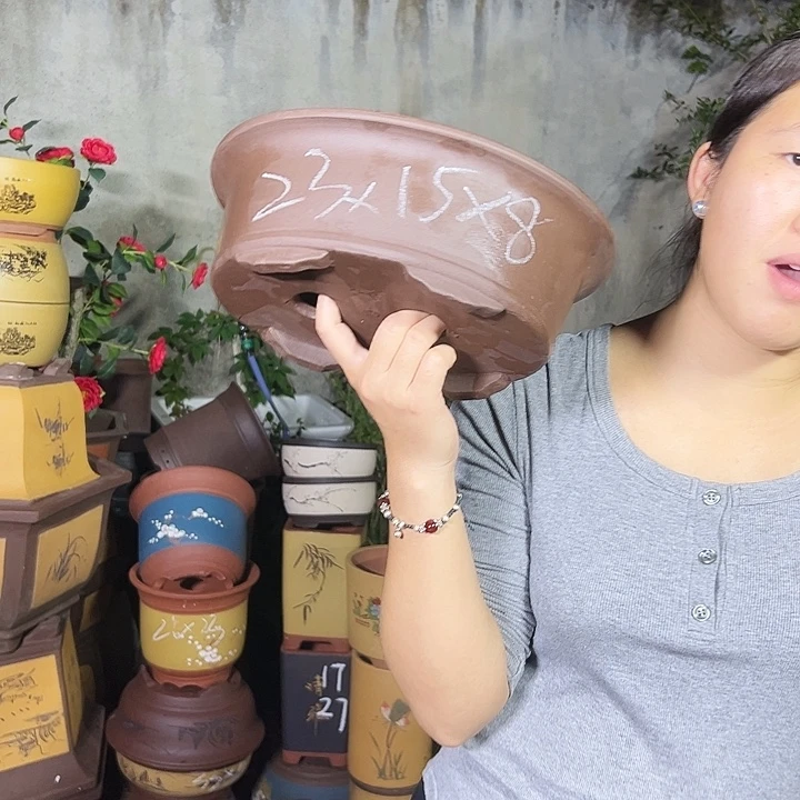 23腰圆盆景花盆花盆花盆