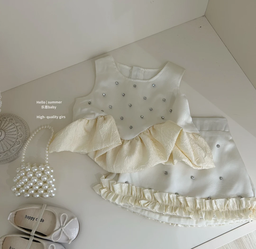 【现货】【乐恩baby】夏女童小香风精致时髦上衣高级半身裙子洋气套装