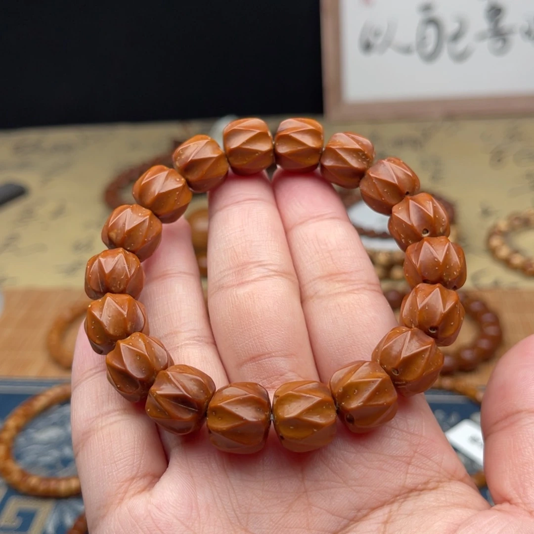 紫金鼠手串半实心雕刻无相