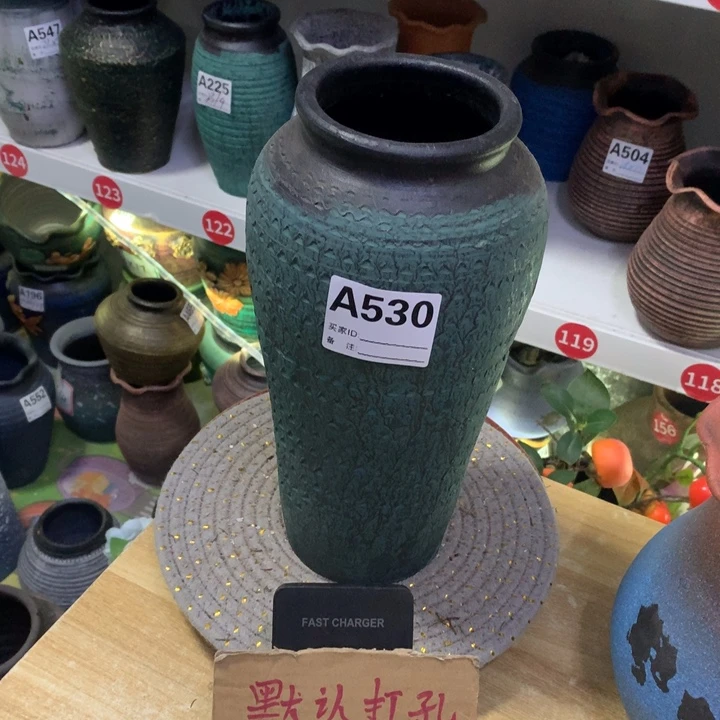 【闪购商品】红陶粗糙盆默认打孔高29口10