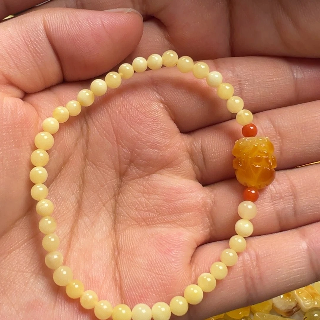 未镶嵌蜜蜡手串貔貅手串
