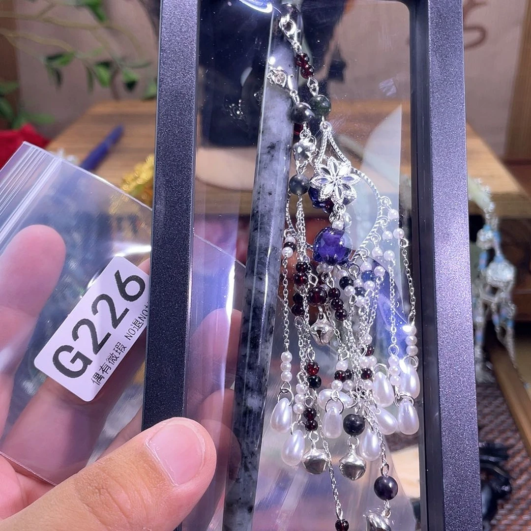 唯***美蛇纹石玉未镶嵌发饰