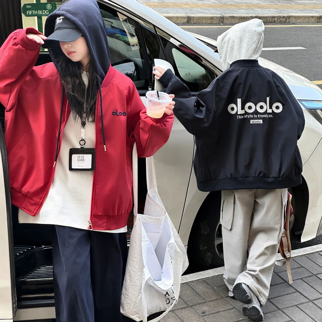 女童秋季休闲风连帽秋款休闲衣服中大童时尚外套女孩洋气百搭外套
