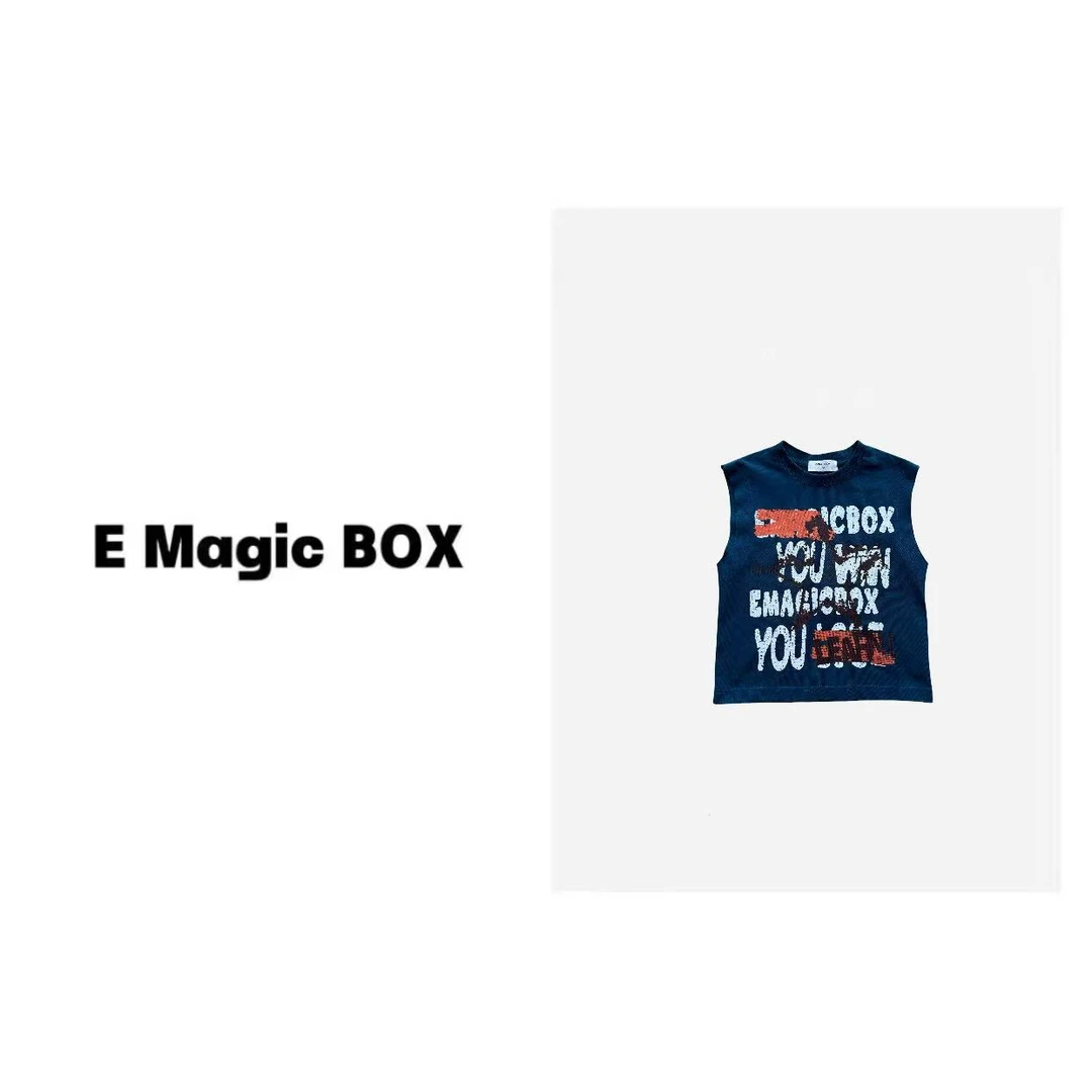 亿洋潮牌童装“泼墨痞帅”儿童限量款夏季背心C0011