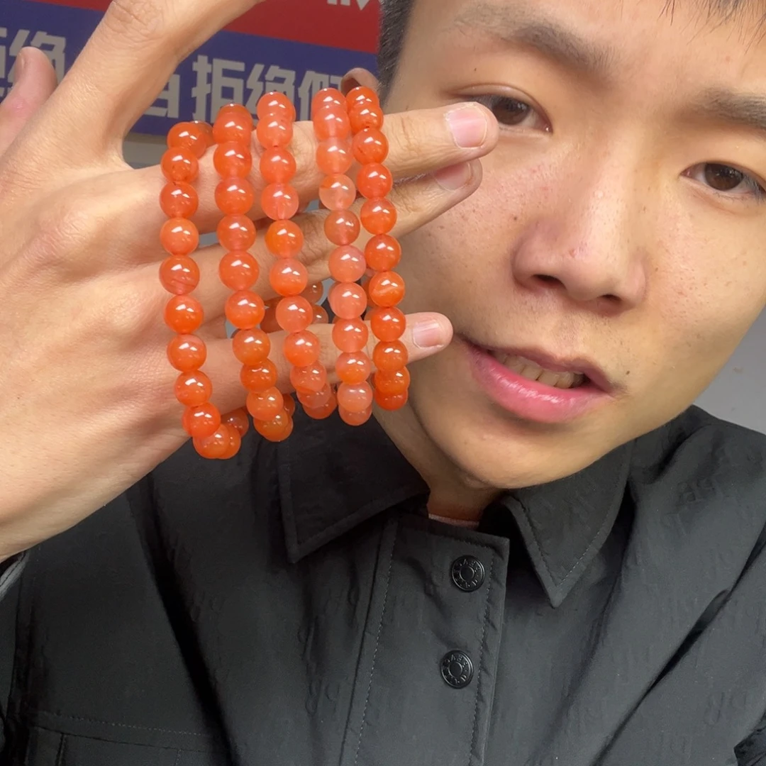 玛瑙/玉髓颈饰未镶嵌多样性南红手串卡9货头拍一发一