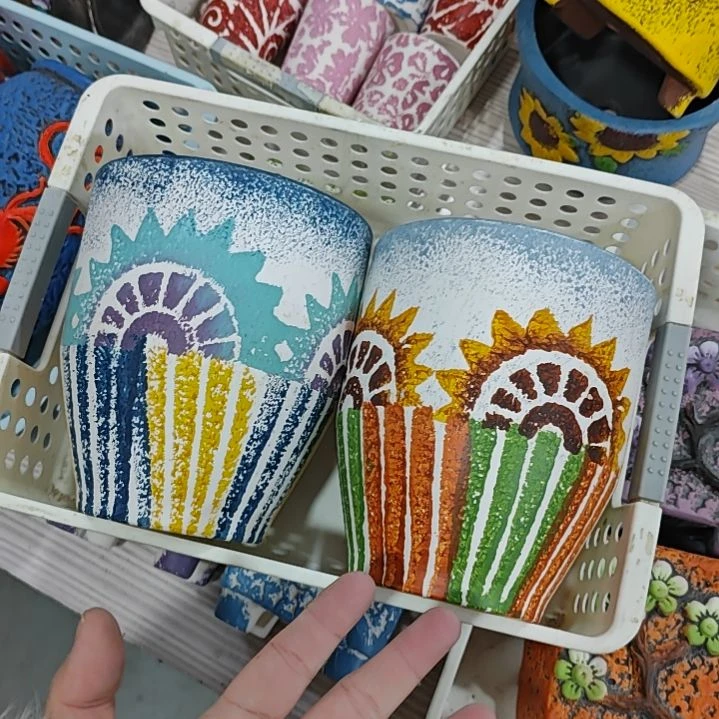 红陶吸水透气的白陶花盆凑满12发货