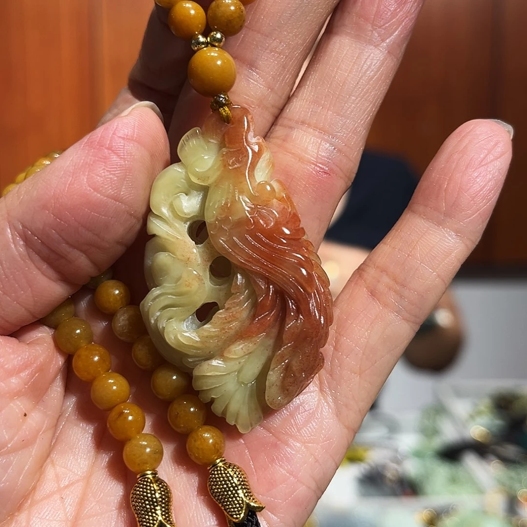 岫玉未镶嵌毛衣链杰***量