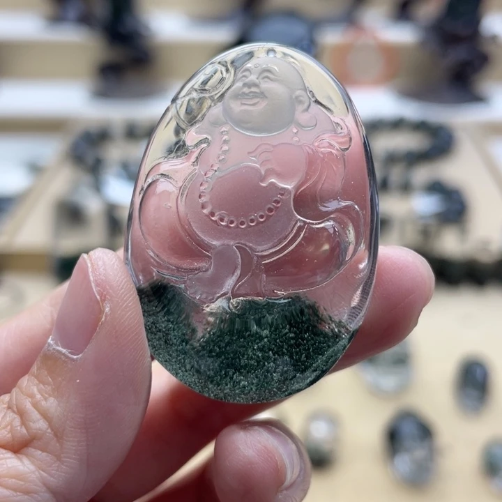 未镶嵌颈饰水晶绿幽灵吊坠