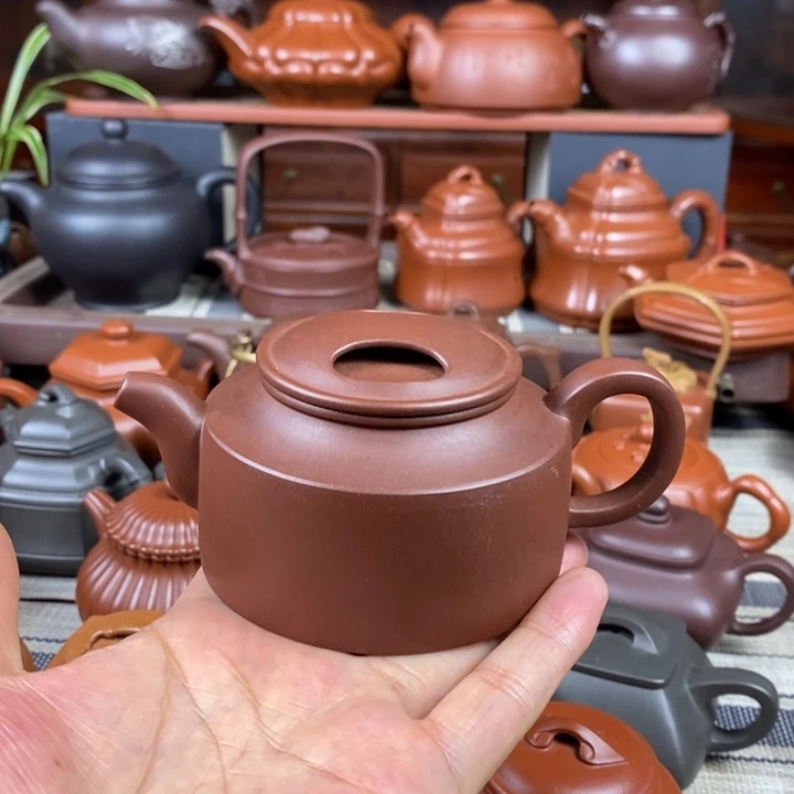 茶壶紫砂牛盖200cc原矿老紫泥特价