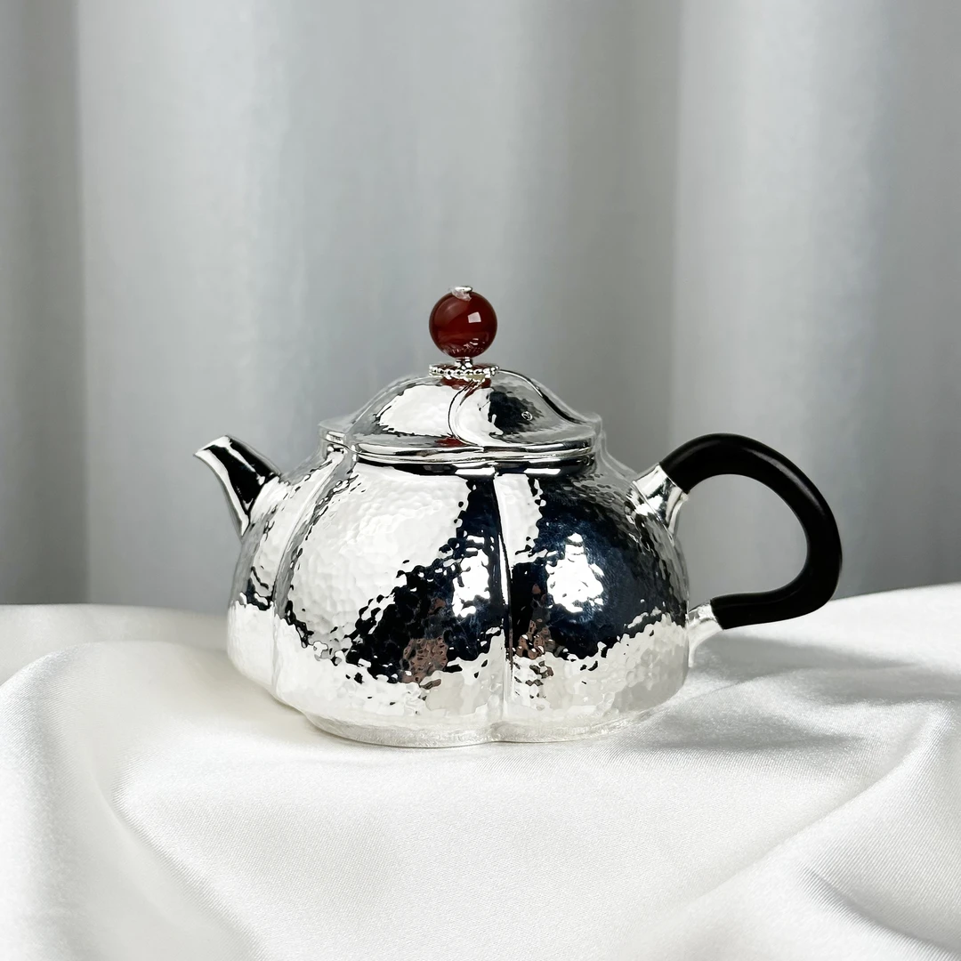 -手工锤纹花瓣异形小壶泡茶壶999