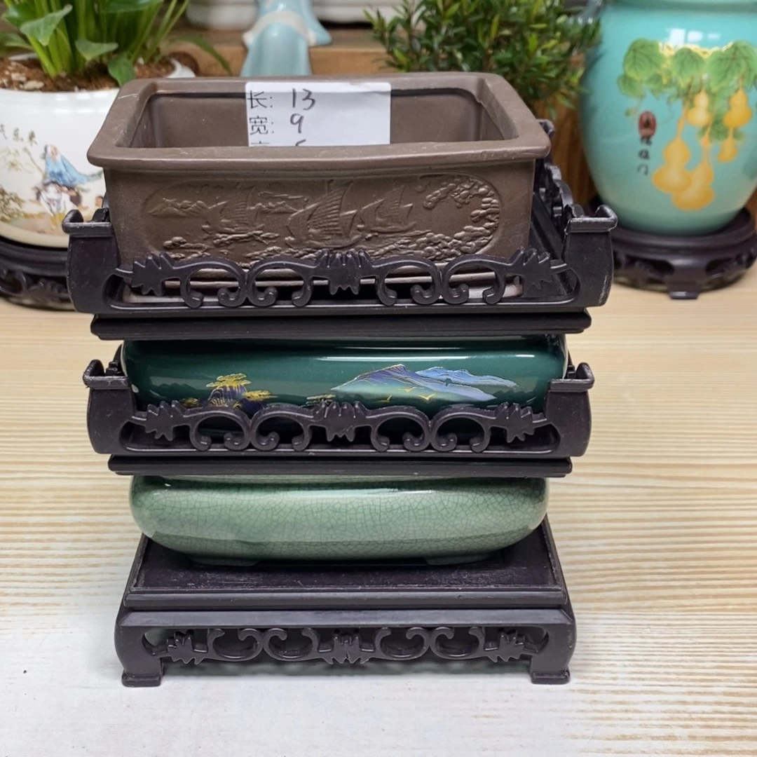 紫砂陶瓷花盆浮力